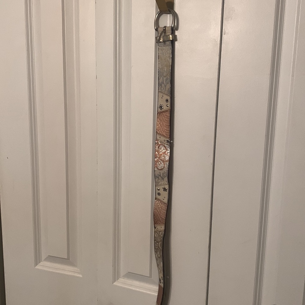 Women’s Fossil Leather Patchwork Belt